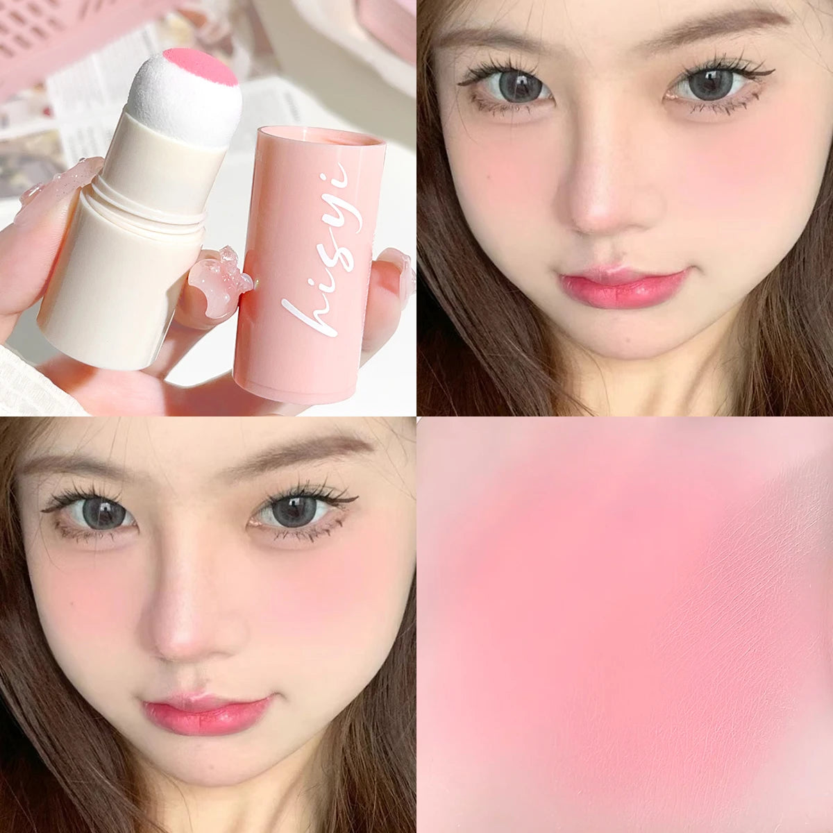 Soft Korean-Style Lip and Cheek Blush