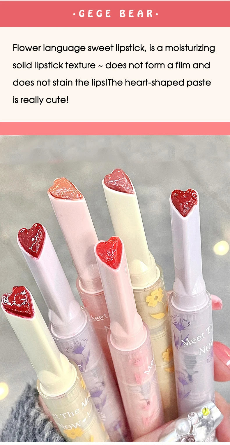 Glittering Jelly Heart-Shaped Lipstick