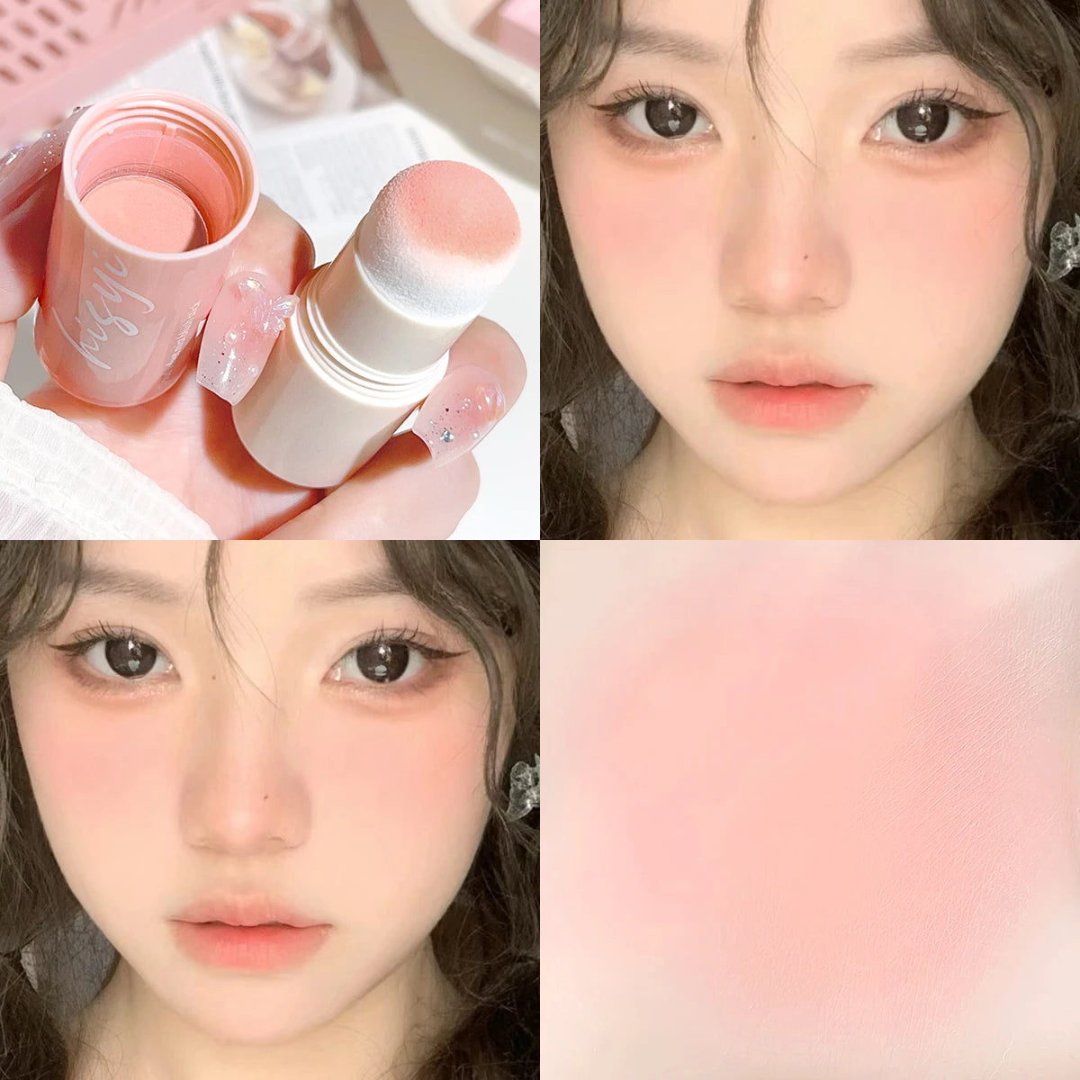 Soft Korean-Style Lip and Cheek Blush