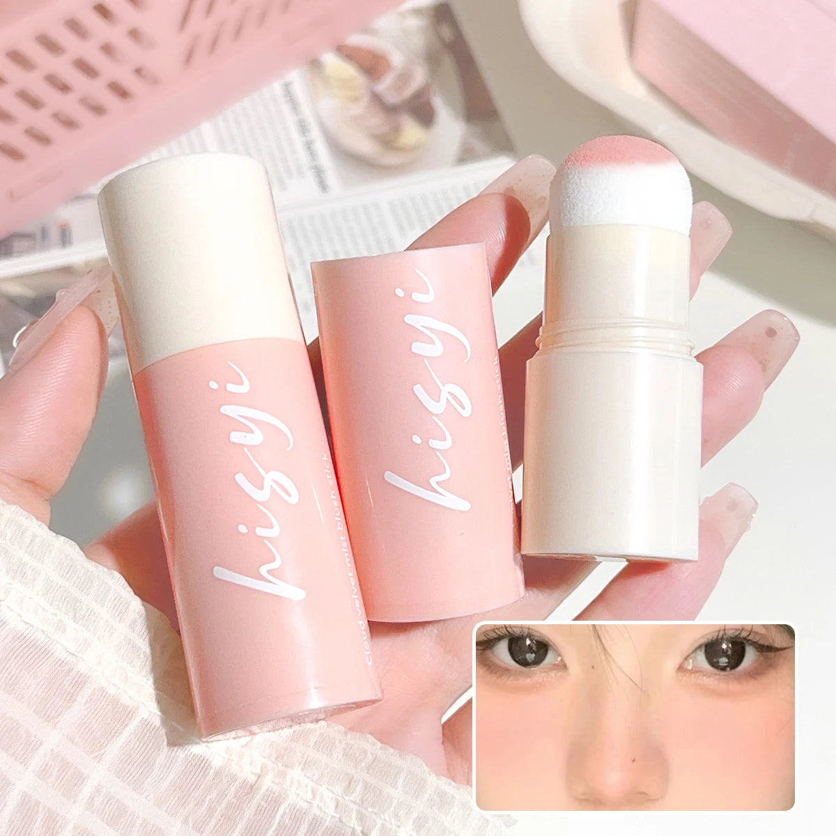 Soft Korean-Style Lip and Cheek Blush