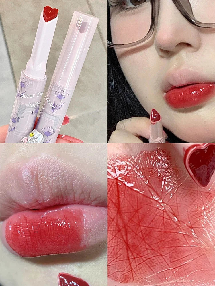 Glittering Jelly Heart-Shaped Lipstick