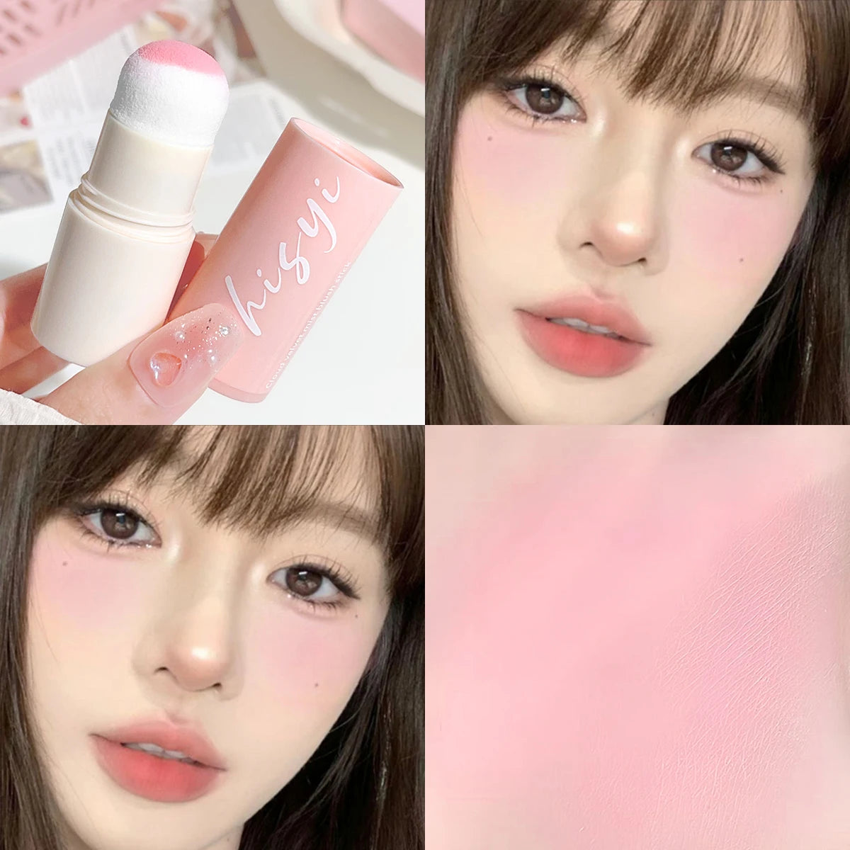 Soft Korean-Style Lip and Cheek Blush